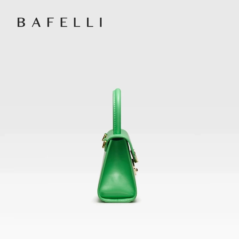 BAFELLI Mini Green Leather Handbag