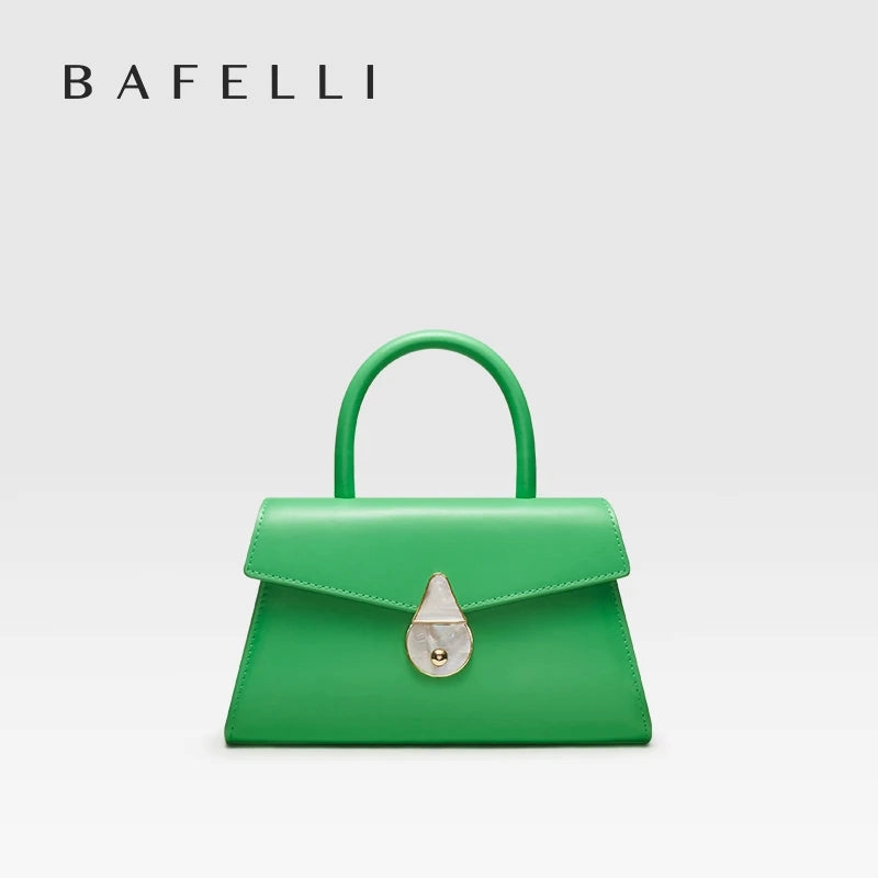BAFELLI Mini Green Leather Handbag