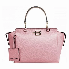 Baldinini Trend Pink Calfskin Women Handbag