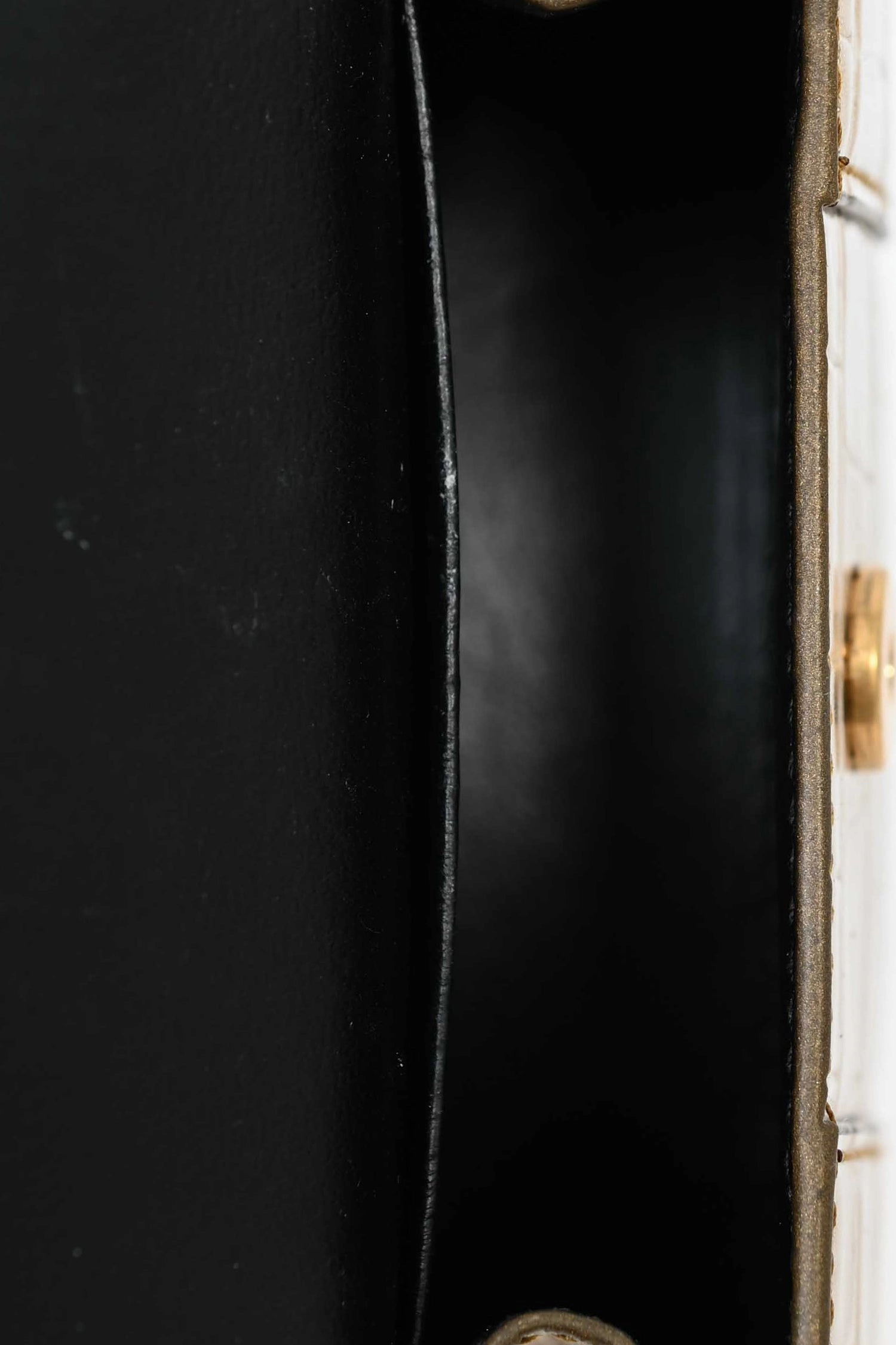 Balenciaga Gold Croc Embossed Leather Hourglass Nano Chain Bag