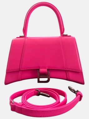 Balenciaga Pink Hourglass Small Handle Bag