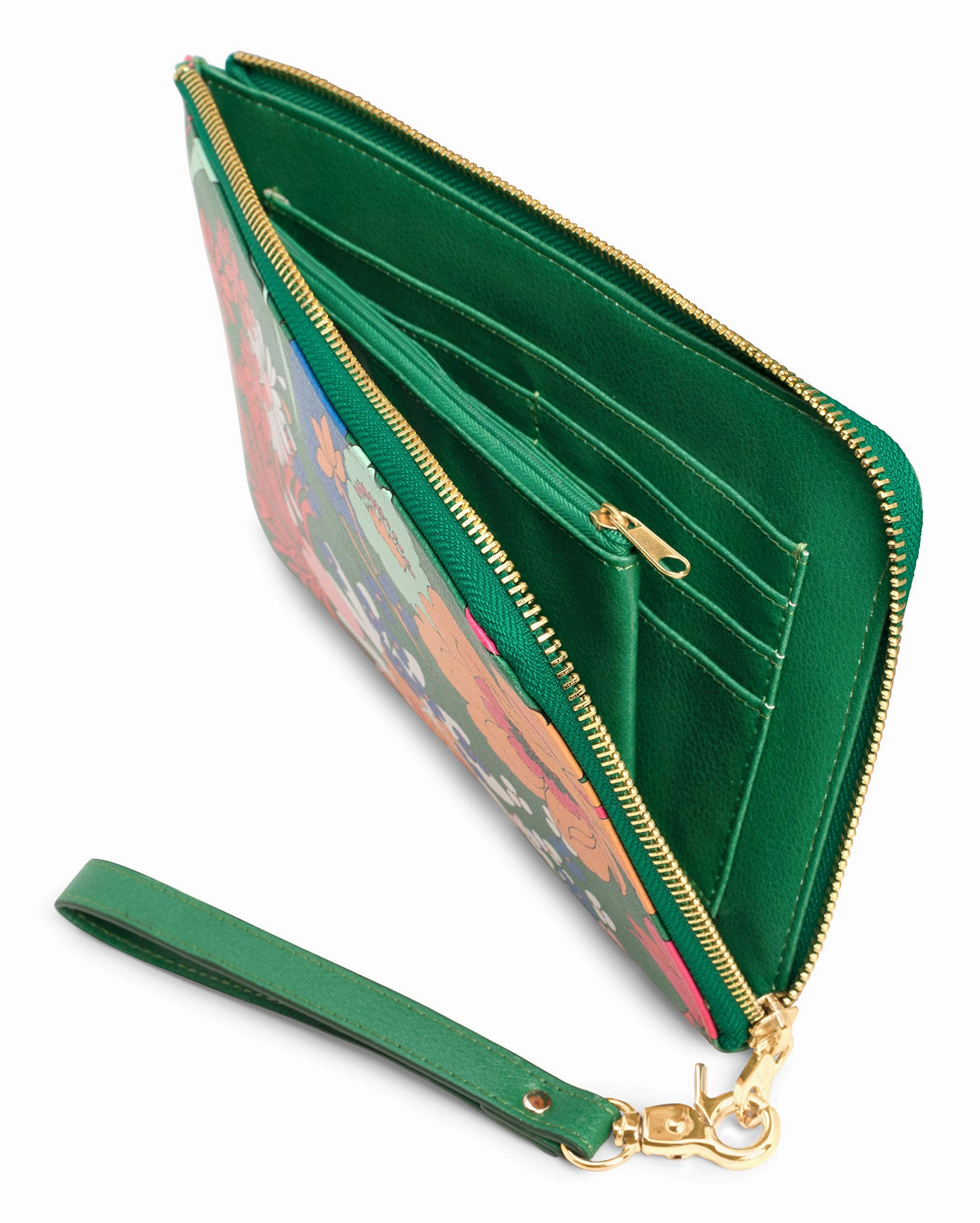 Ban.do Women's Getaway Travel Wallet Wristlet, Passport & Card/ID Holder with Removable Wrist Strap, Superbloom
