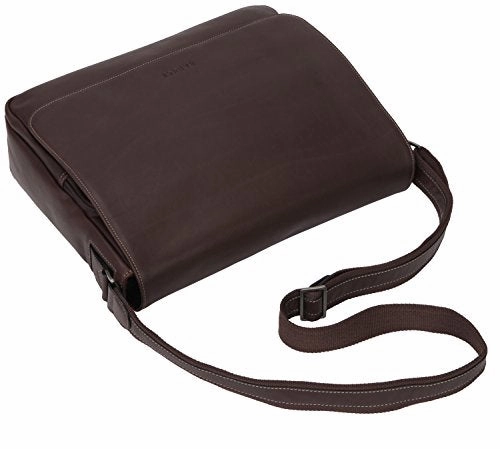 Banuce Vintage Soft Top Grain Leather Messenger Bag for Men Business Briefcase a4 Work 14 Inch