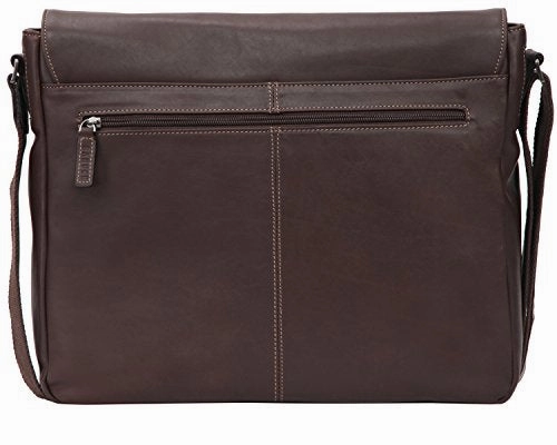 Banuce Vintage Soft Top Grain Leather Messenger Bag for Men Business Briefcase a4 Work 14 Inch