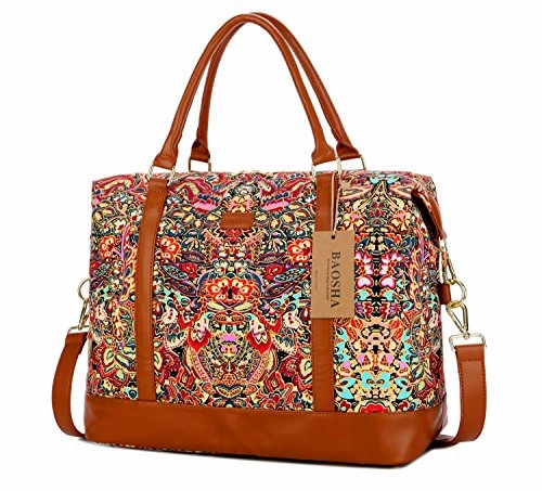 Baosha Hb-28 Women Ladies Travel Weekender Bag Overnight Carry-On In Trolley Handle (Colour)