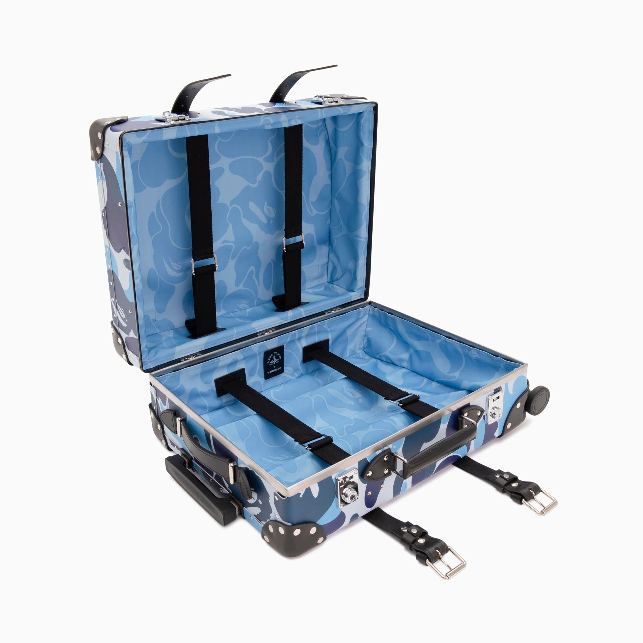 Bape  Carry-On - 4 Wheels | Blue/Black/Chrome