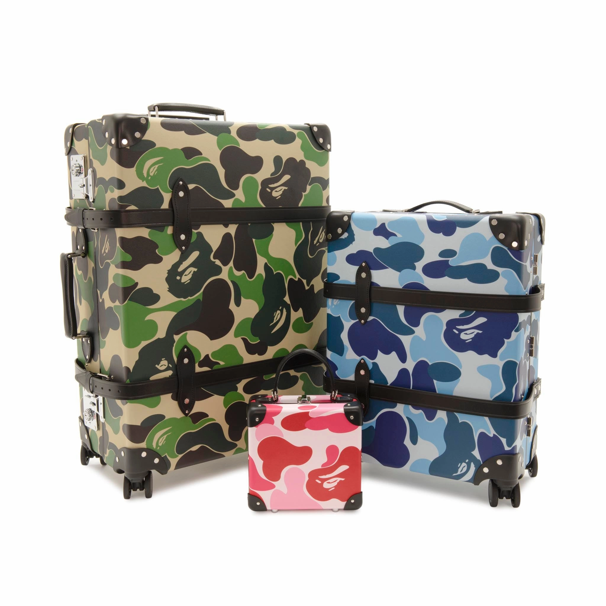 Bape  Carry-On - 4 Wheels | Blue/Black/Chrome