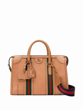 Bauletto medium leather handbag