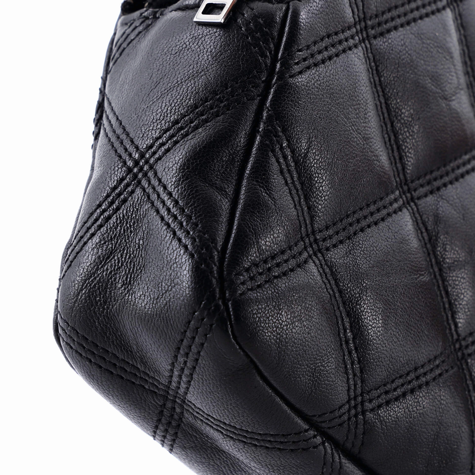 Becky Double Zip Crossbody Bag Quilted Leather Mini
