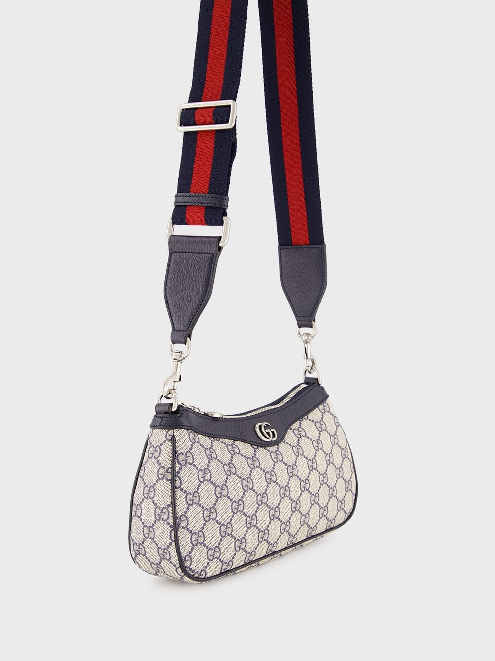Beige and Blue Ophidia GG Small Handbag
