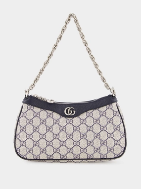 Beige and Blue Ophidia GG Small Handbag