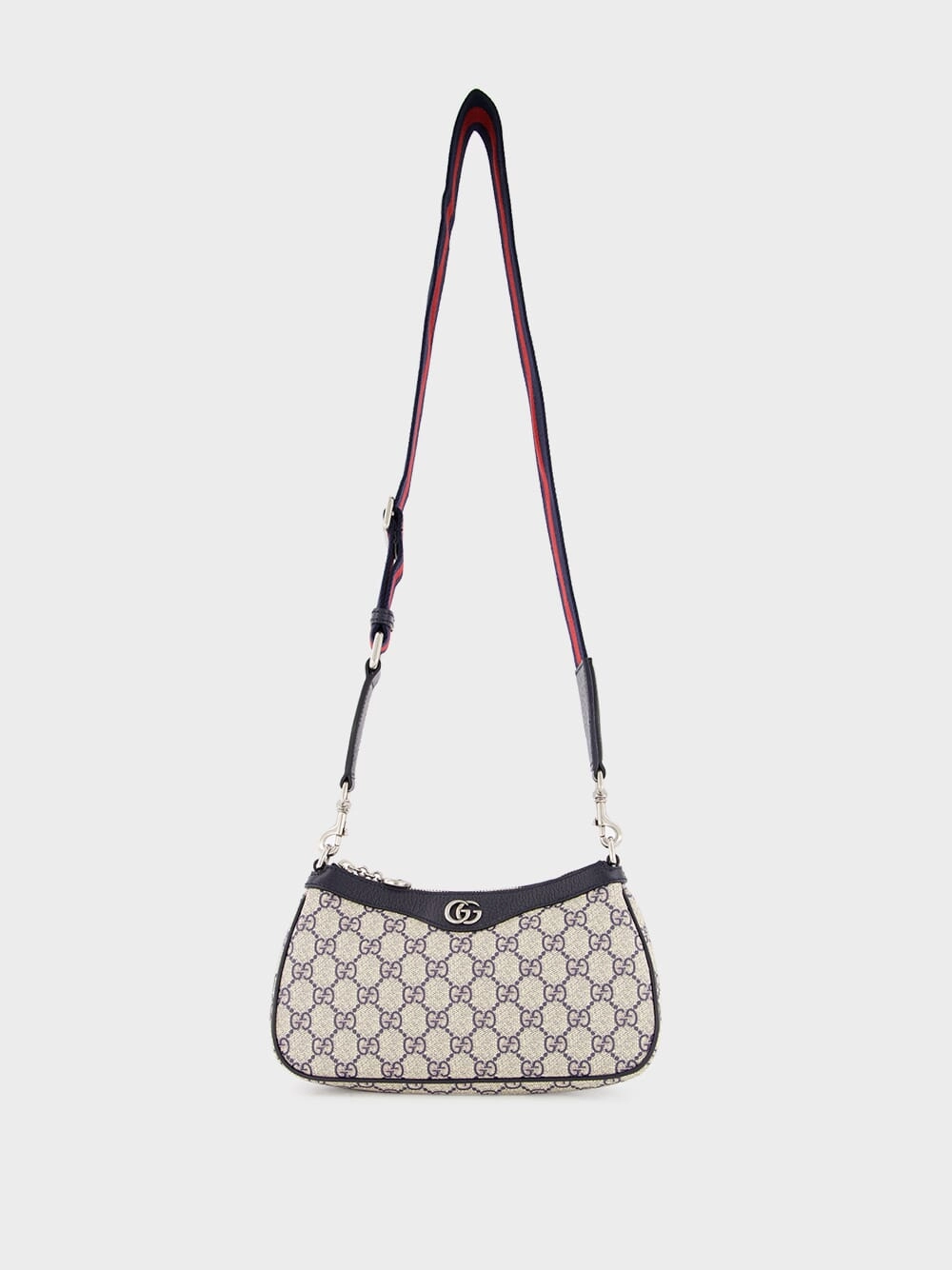 Beige and Blue Ophidia GG Small Handbag