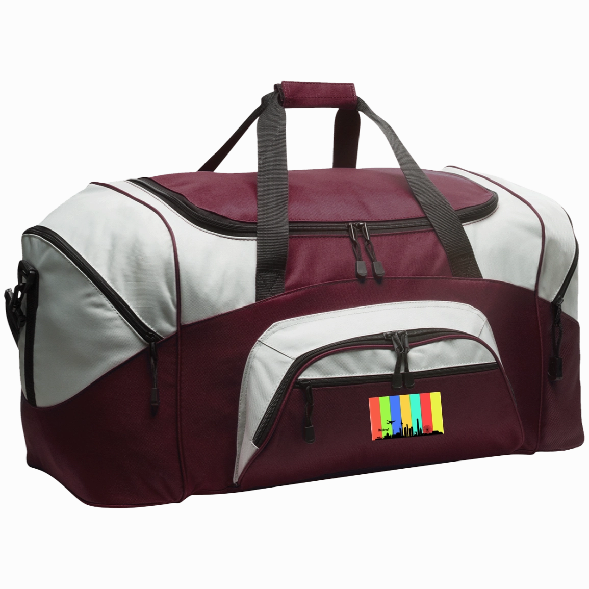 Beijing Travel - Luggage Factory . Colorblock Sport Duffel