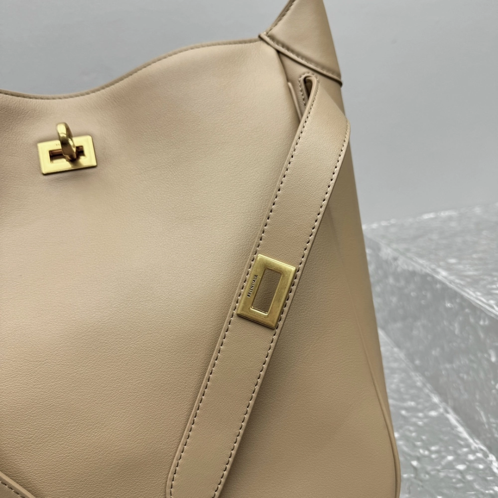 Bel Air Small Hobo Bag in Latte Leather Shoulder Bag for Women