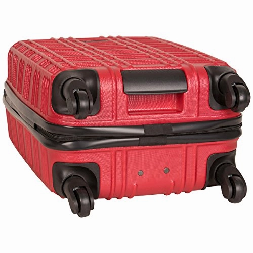 Ben Sherman Nottingham Hardside 4-Wheel 3-Piece Spinner Luggage Set; 20" Carry-on, 24", 28", Red