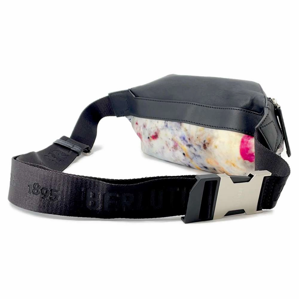 Berluti Crossbody Bag Black/White/Multicolor Leather Nylon