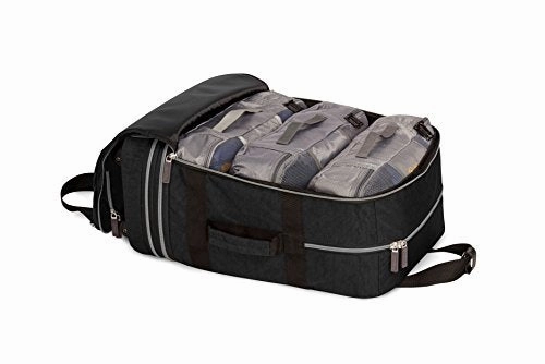 Biaggi Luggage Zipsak Boost! Expandable Carry On - 22" Expands To 28", Black