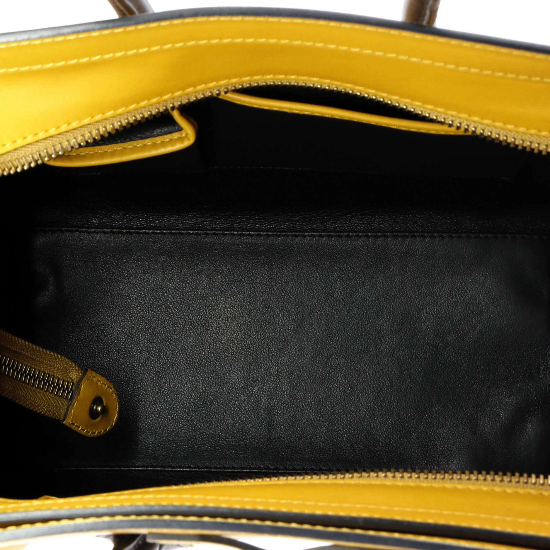Bicolor Luggage Bag Leather Micro