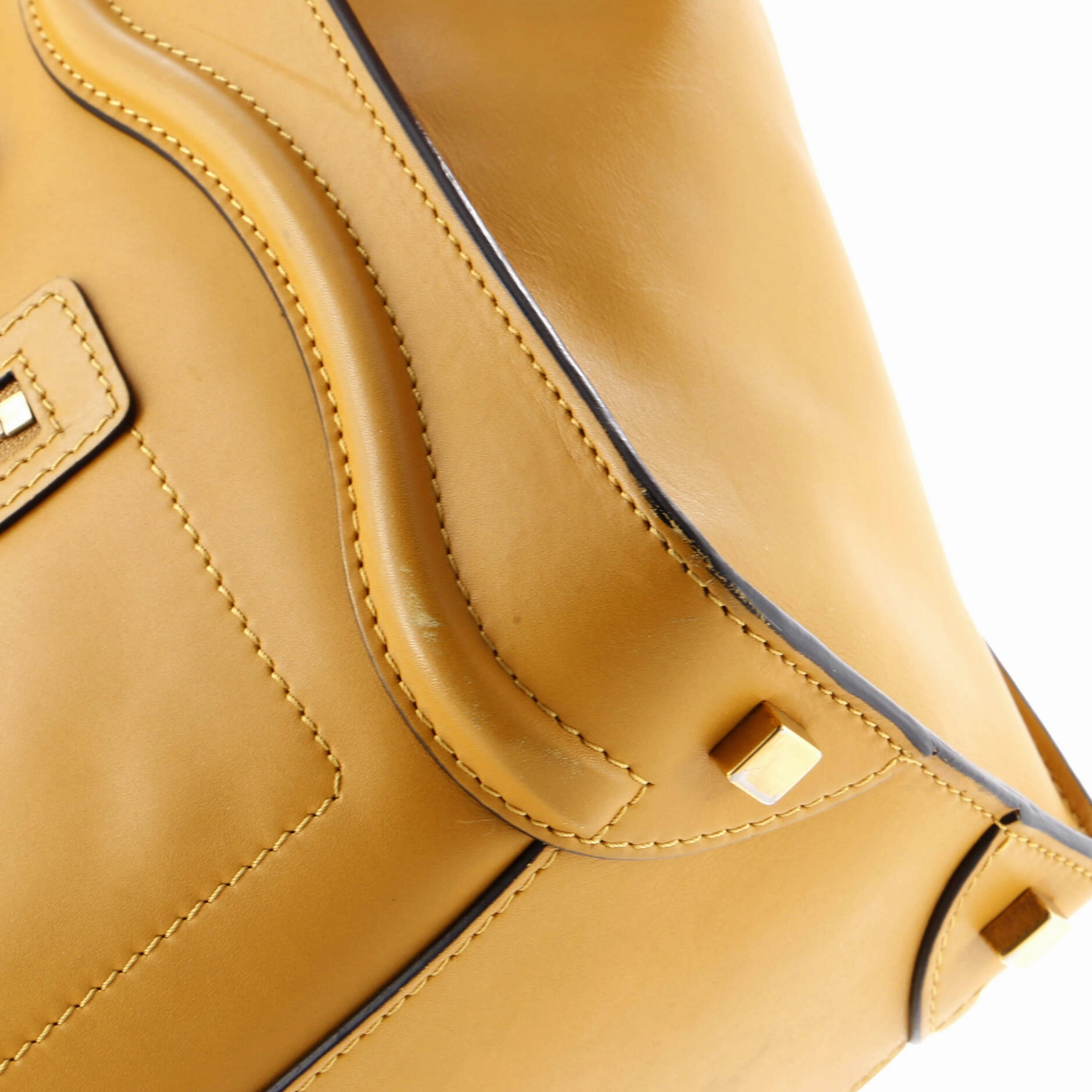 Bicolor Luggage Bag Leather Micro