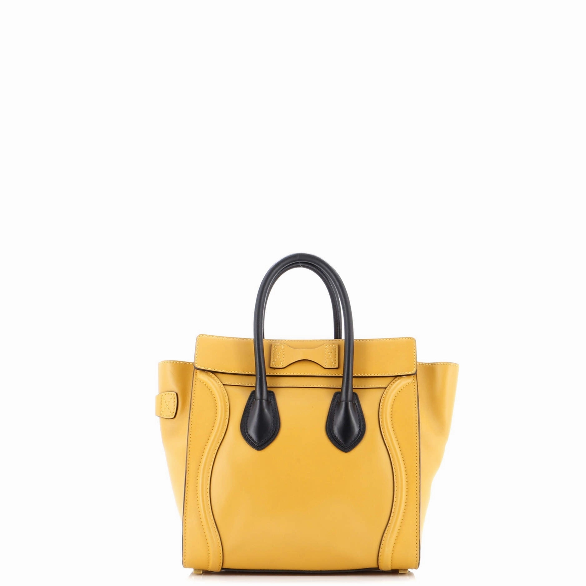 Bicolor Luggage Bag Leather Micro