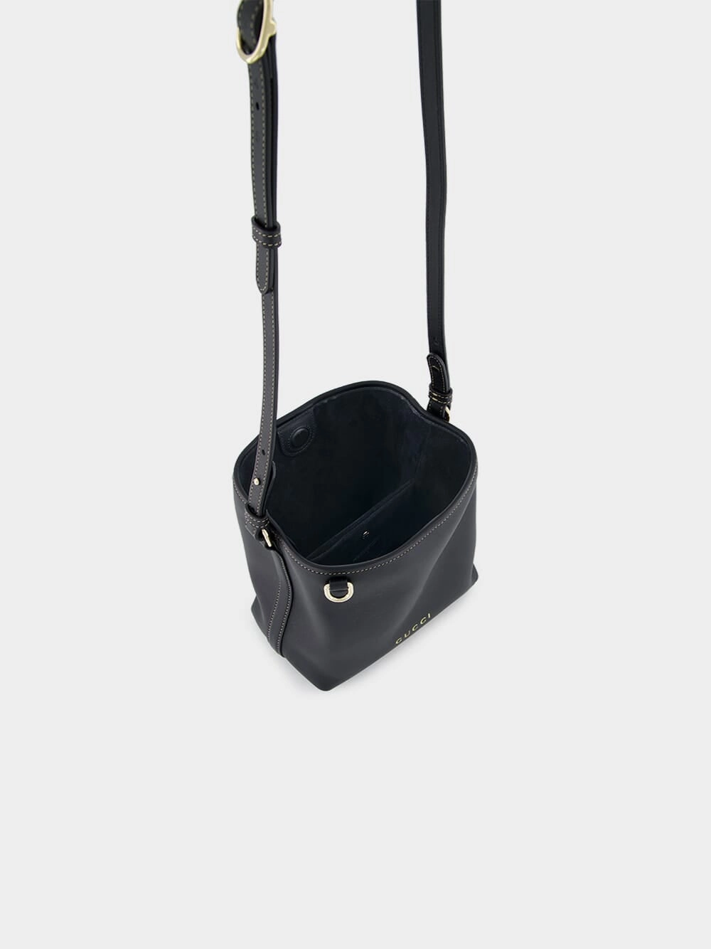 Black GG Emblem Mini Bucket Bag