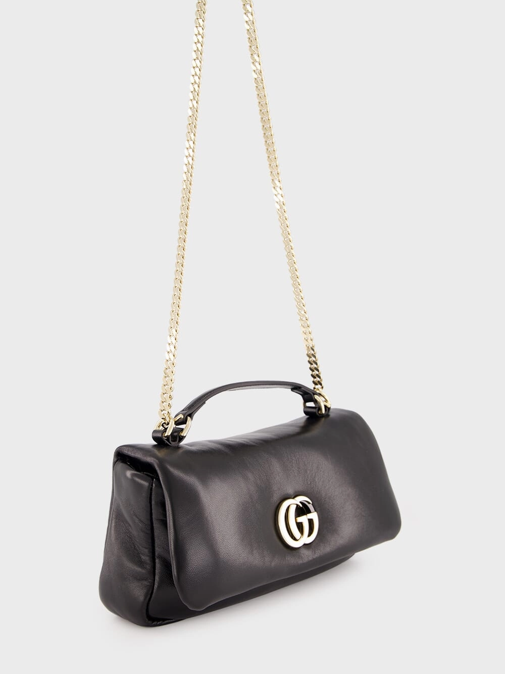 Black GG Milano Small Top Handle Bag
