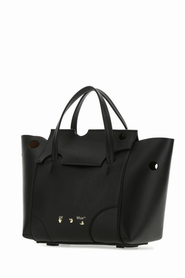 Black leather Burrow-25 handbag