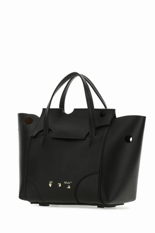 Black leather Burrow-25 handbag