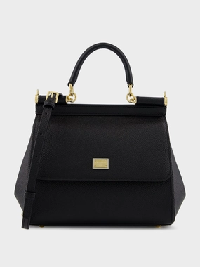 Black Medium Sicily Handbag