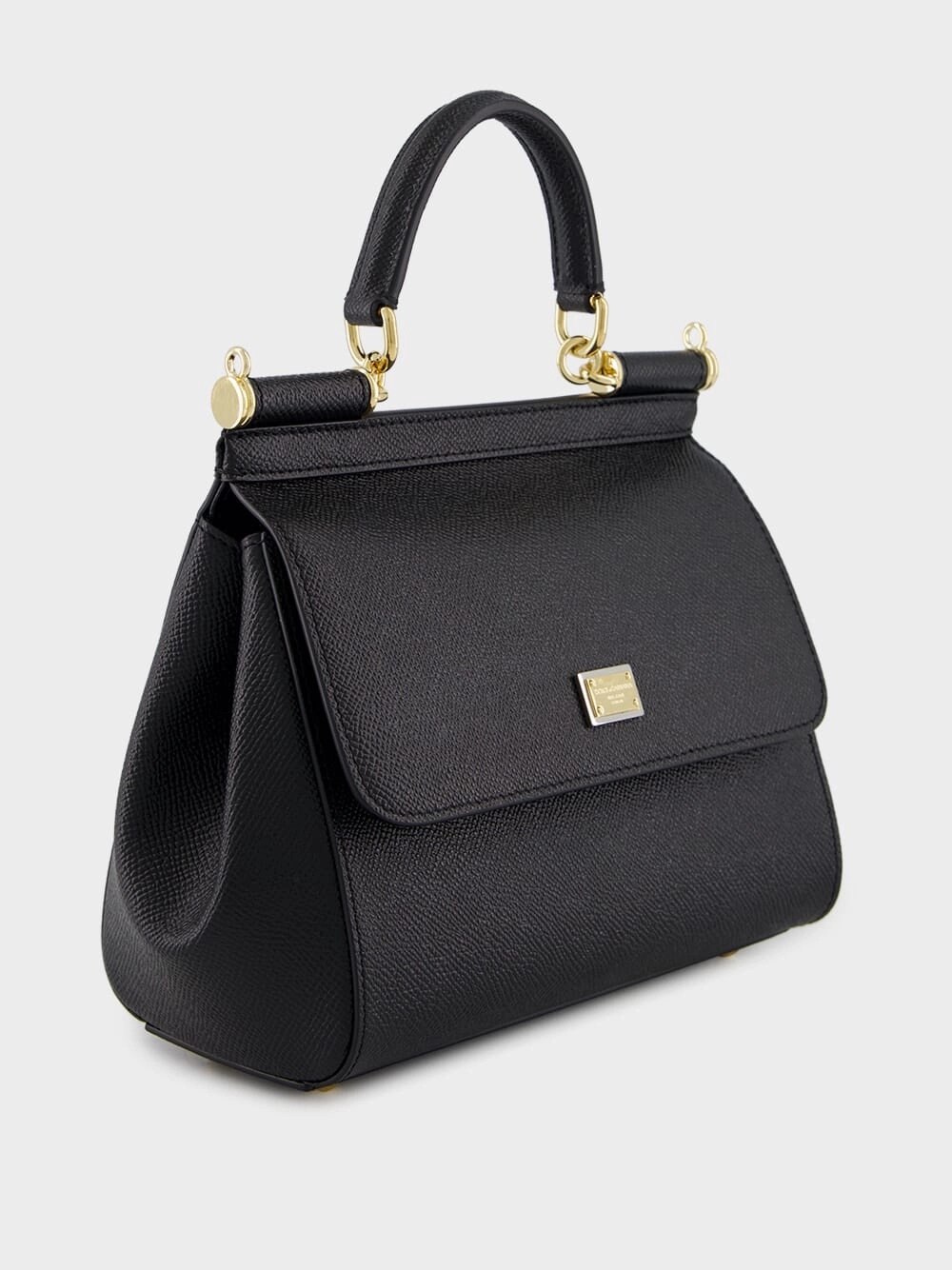 Black Medium Sicily Handbag