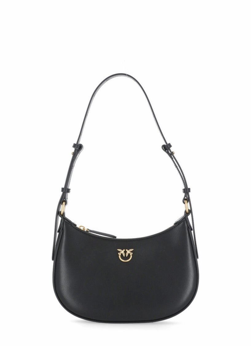 Black Mini Love Half Moon Bag