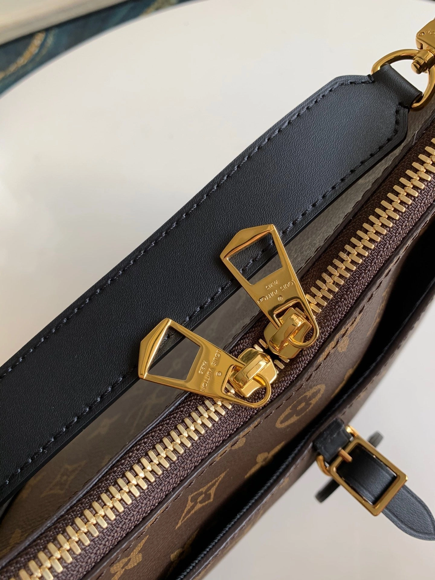Black Monogram Odon MM Bag Leather Crossbody Bag for Women