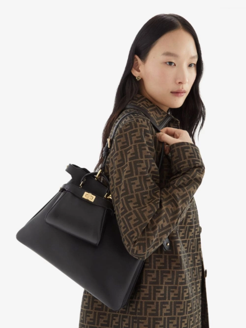 Black Peekaboo Soft Large Bag