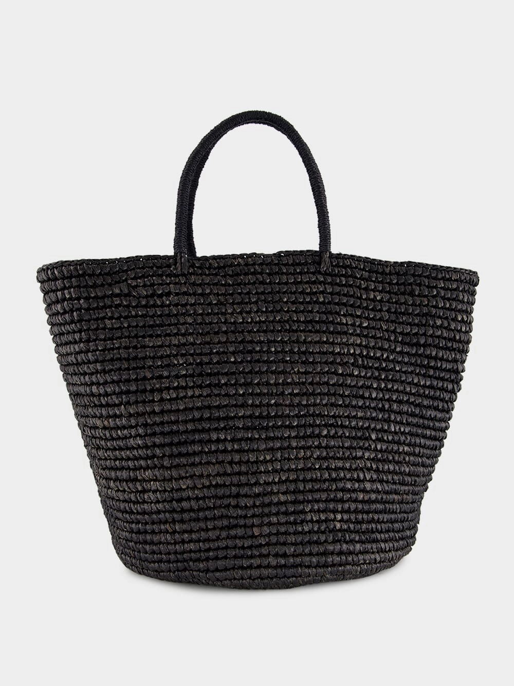 Black Straw Maxi Tote