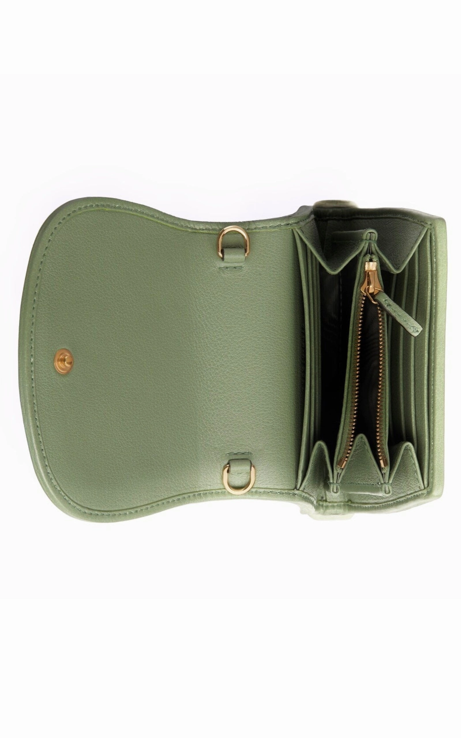 Blondie Medium Chain Wallet in Green