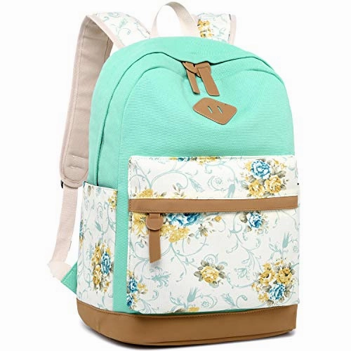 BLUBOON Backpack for School Girls Teens Bookbag College 14" Laptop Bag Travel Daypack (8891 Mint