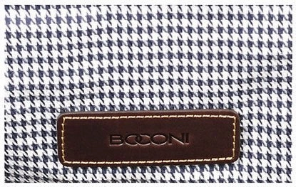 Boconi Bryant Laptop Analyst Bag (Antiqued Mahogany With Houndstooth)