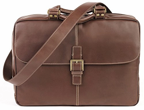 Boconi Bryant Laptop Analyst Bag (Antiqued Mahogany With Houndstooth)
