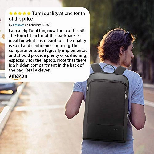 BOPAI 15 inch Super Slim Laptop Backpack Men Anti Theft Backpack Waterproof College Backpack Travel Laptop Backpack for Men Business Laptop Backpack Casual Daypack Men