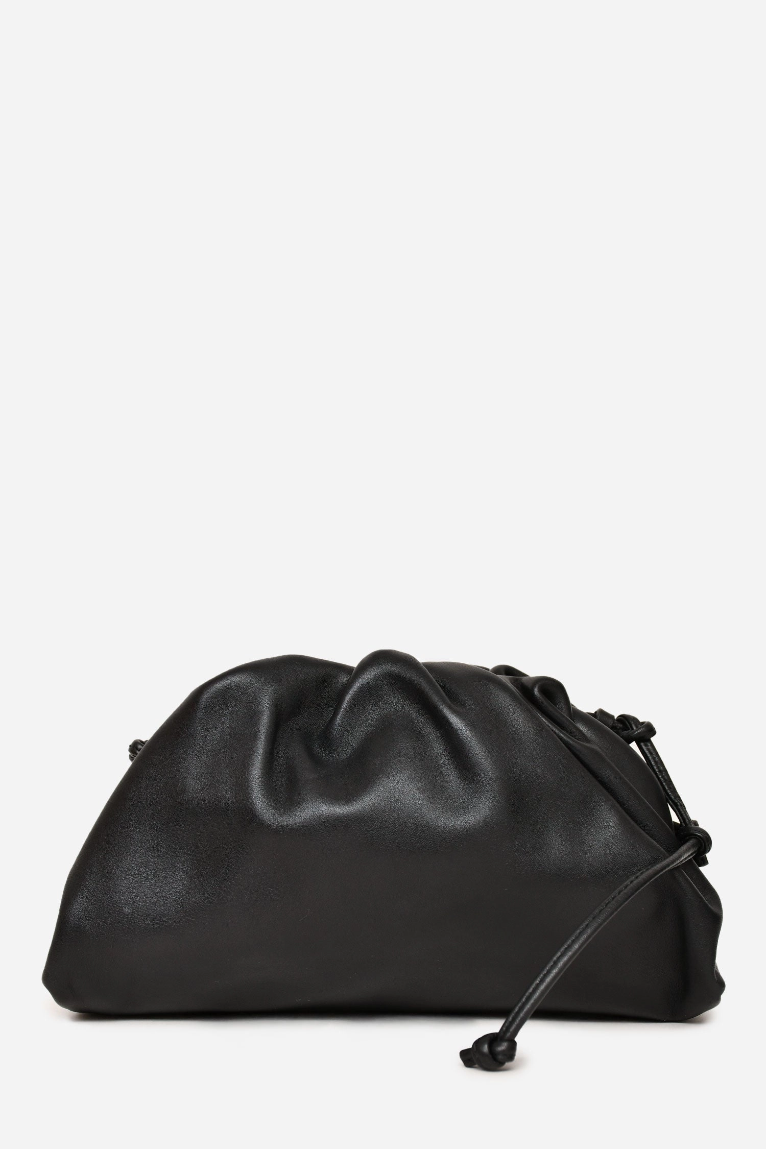 Bottega Black Smooth Leather Mini Pouch Crossbody