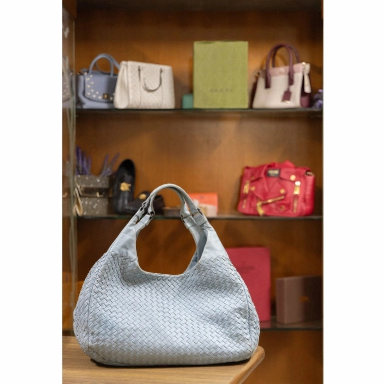 Bottega Veneta Campana Intrecciato Leather Hobo Bag