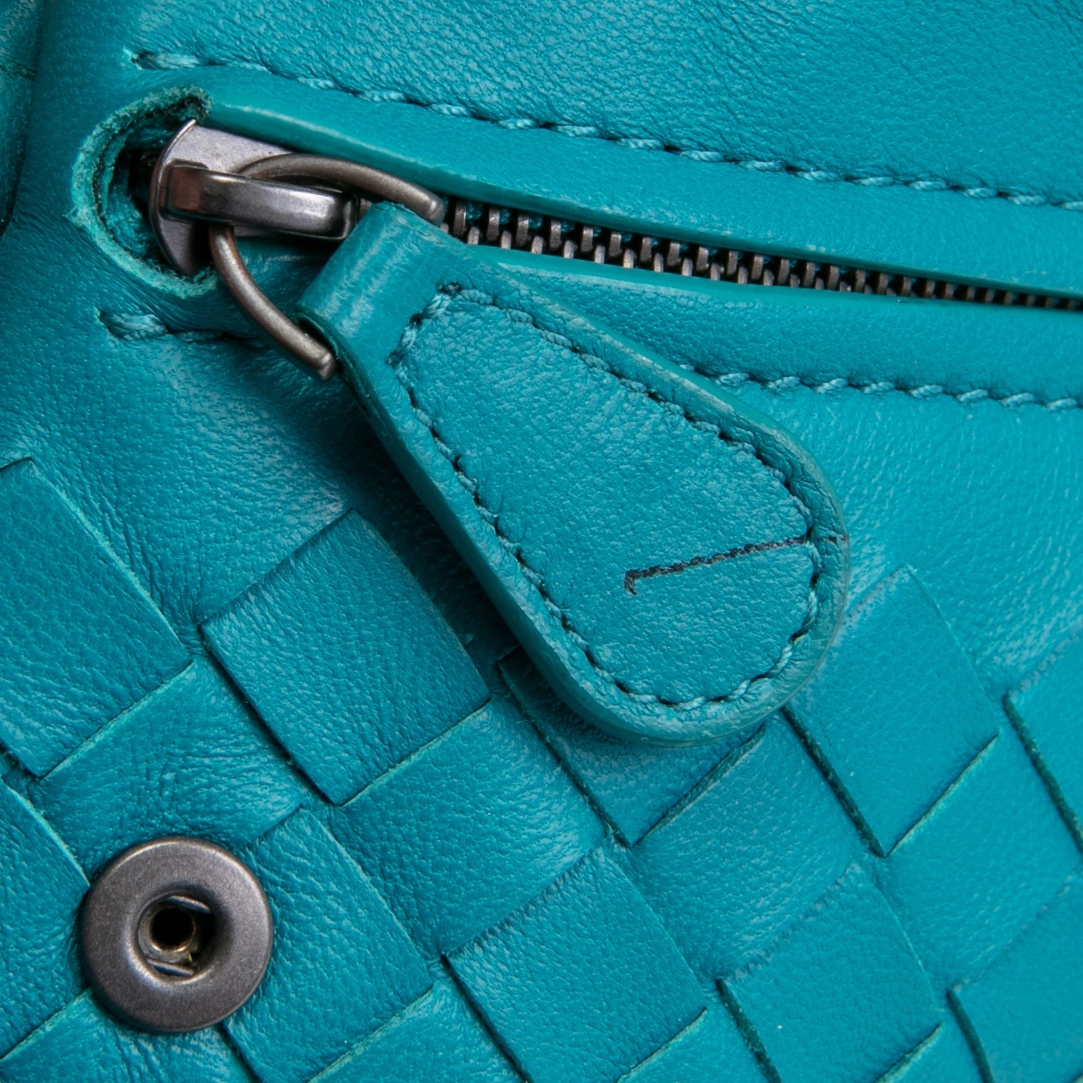 BOTTEGA VENETA Intrecciato Chain Flap Crossbody - Teal