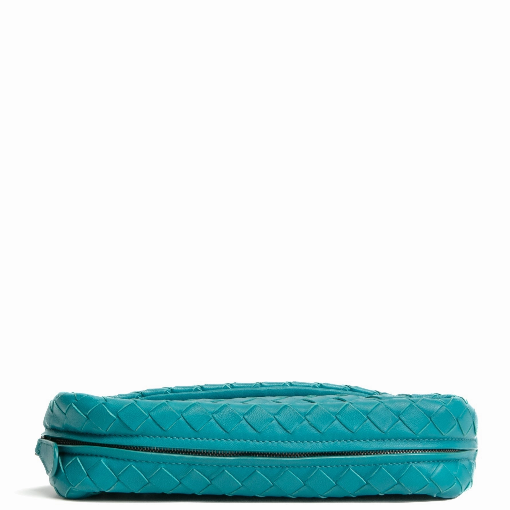 BOTTEGA VENETA Intrecciato Chain Flap Crossbody - Teal