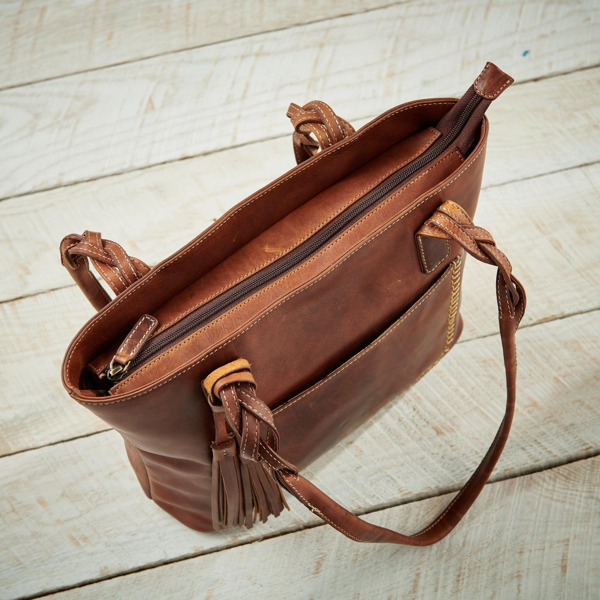 Braided Brown Leather