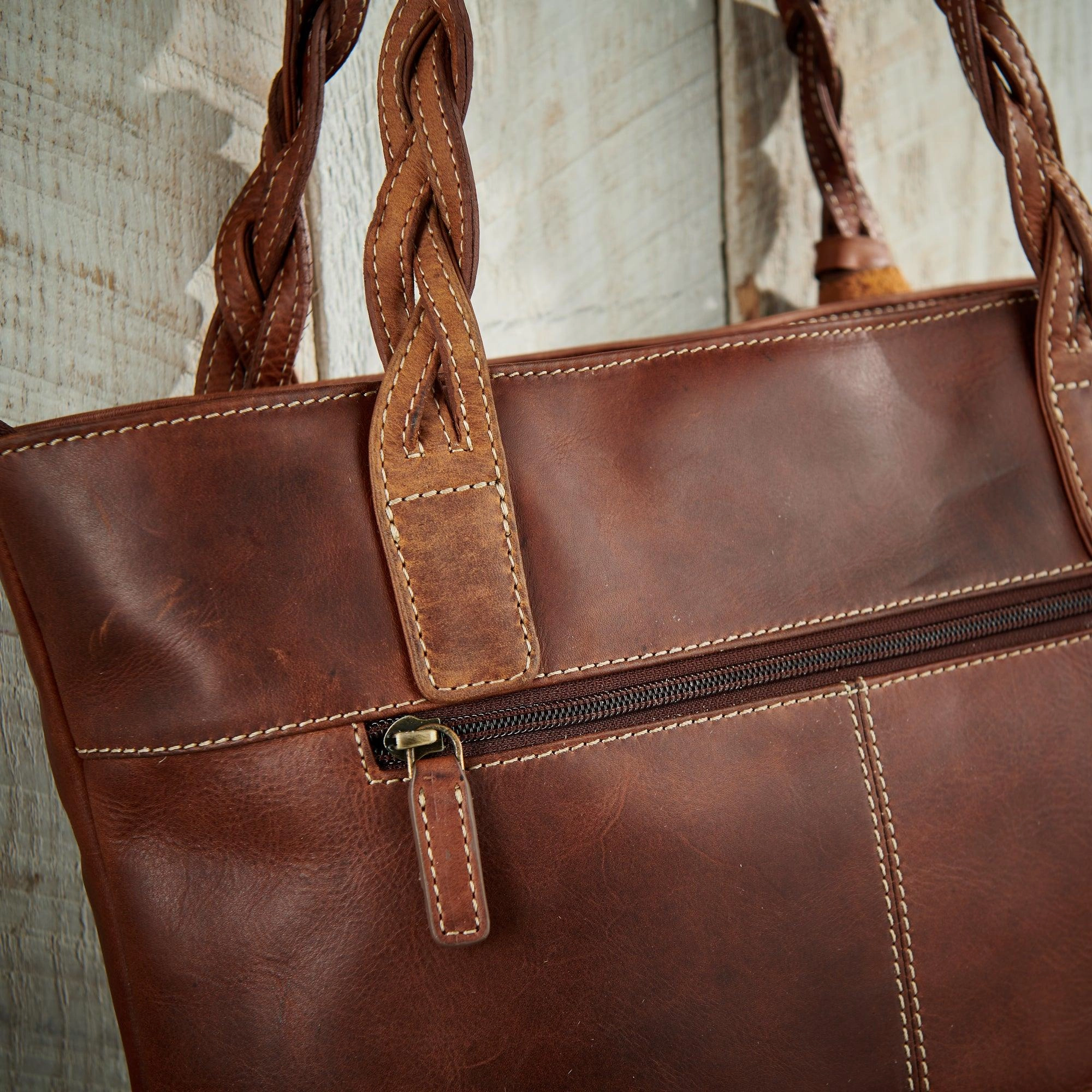 Braided Brown Leather