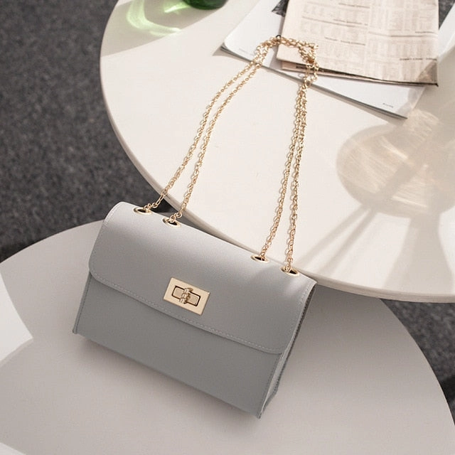British Fashion Simple Small Square Bag Women's Designer Handbag 2019 High-quality PU Leather Chain Mobile Phone Shoulder bags