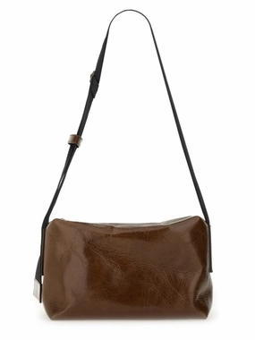 Brown Carbon Fiber Shoulder Bag