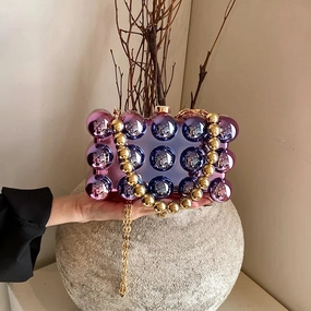 Bubble Square Clutch Purse