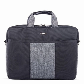 Bugatti Matt Executive Slim Briefcase, Polyester, Black
