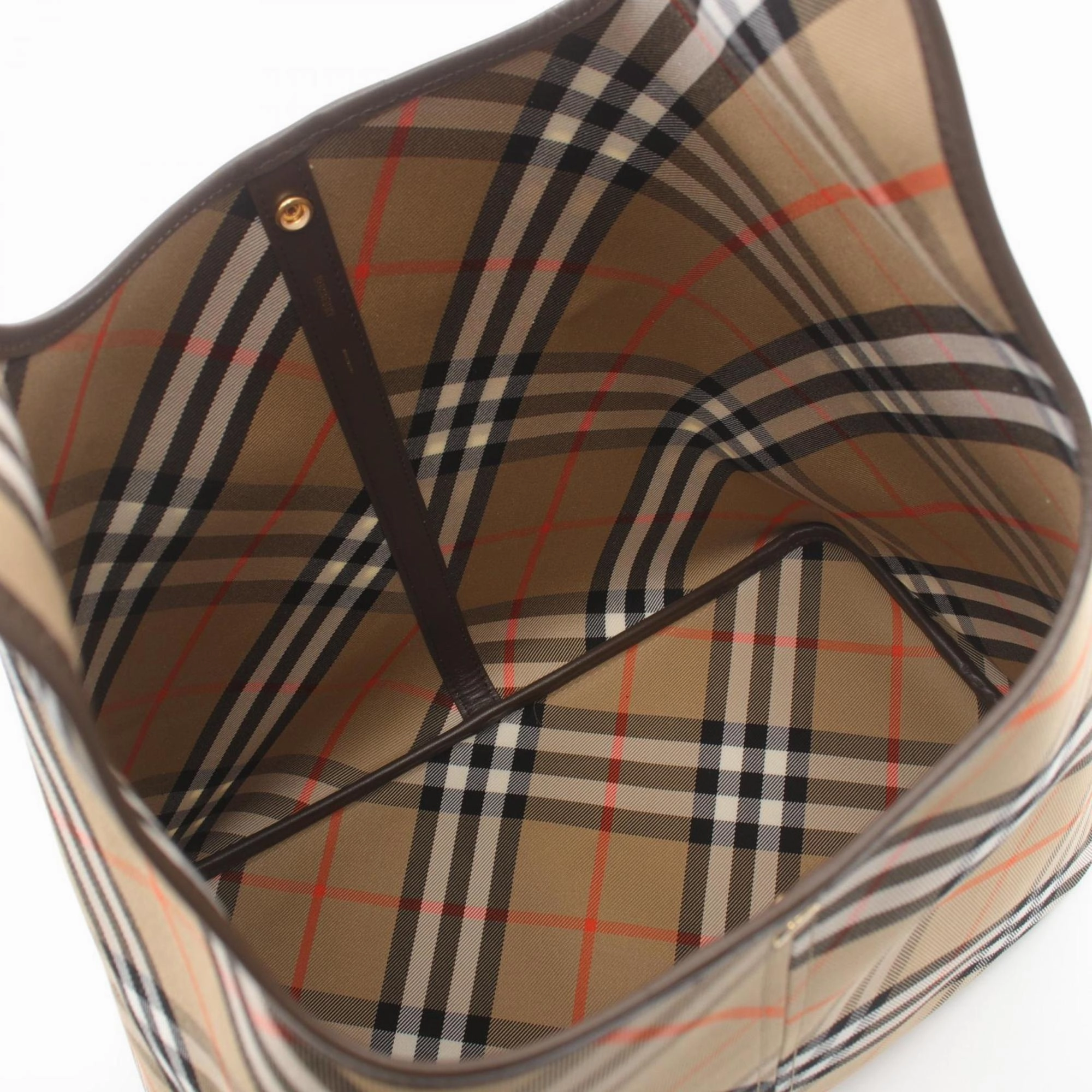 Burberry    Canvas Leather Pouch Shoulder Bag (Pre-Owned)